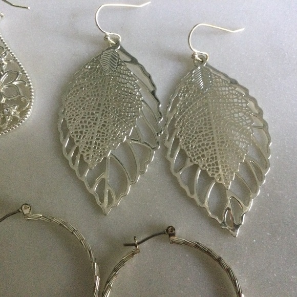 Silver Earrings Bundle of 4 - Picture 2 of 6